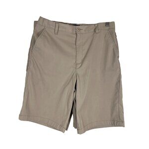 Lands End Khaki Shorts 18 Tan Private School Uniform Preppy Chino Plain Front